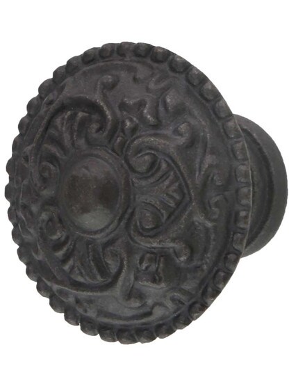 Heart Design Cast-Iron Cabinet Knob.